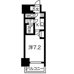 アドバンス名古屋モクシー 1Kの間取図画像