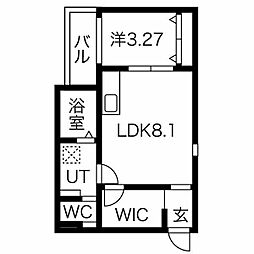 ilusion東海通 1LDKの間取図画像