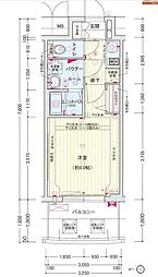 プレサンス栄モード 1Kの間取図画像