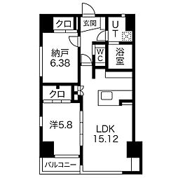 アーレックス丸の内2 1SLDKの間取図画像