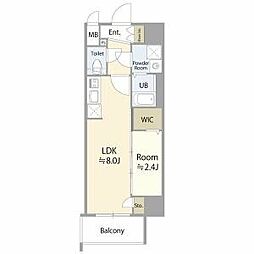 エスリード大曽根プレシャス 1LDKの間取図画像