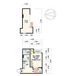 コンフォルタ杉村 1SKの間取図画像