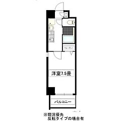 セントラルハイツ明野 1Kの間取図画像