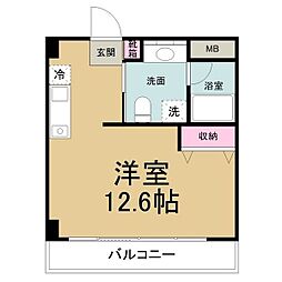 Raffle新栄 ワンルームの間取図画像