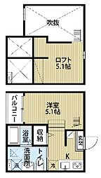 プリエール名古屋 1Kの間取図画像