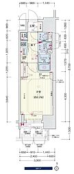 プレサンス丸の内アデル 1Kの間取図画像
