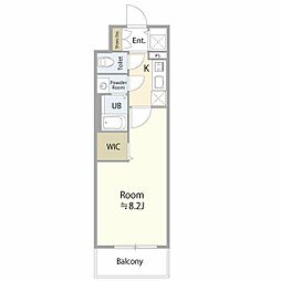 エスリード東別院ザ・セントレ 1Kの間取図画像