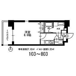 CionNagoyameieki 1Kの間取図画像