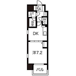 フローラル東別院 1DKの間取図画像
