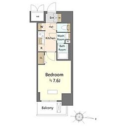 SHOKEN Residence名古屋 太閤通 1Kの間取図画像
