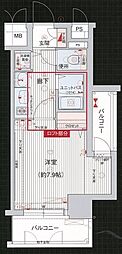 プレサンス名古屋駅前アクシス 1Kの間取図画像