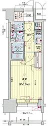 プレサンスNAGOYAファスト 1Kの間取図画像