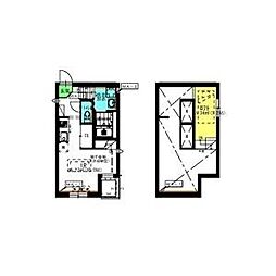 ユアグレイス中村公園 ワンルームの間取図画像