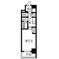 エスリード上前津テルツェ 1Kの間取図画像