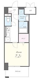 ルディアマン 1Kの間取図画像