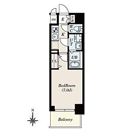 S-RESIDENCE名駅North2 1Kの間取図画像
