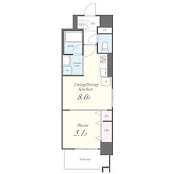 パークゲート栄白川 1LDKの間取図画像