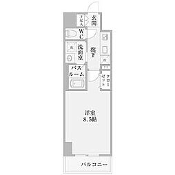 プランドール那古野 1Kの間取図画像