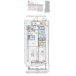 エステムコート名古屋TWINEAST 1LDKの間取図画像