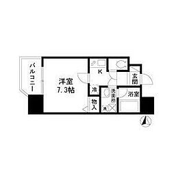 エコロジー栄レジデンス 1Kの間取図画像