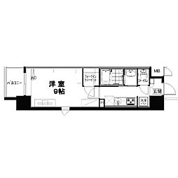 アモンリオブランシュ 1Kの間取図画像