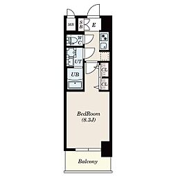 S-RESIDENCE名駅West 1Kの間取図画像