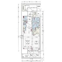 エステムコート名古屋新栄2アリーナ 1DKの間取図画像