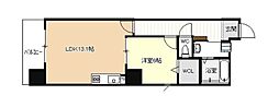 ディアコート千早 1LDKの間取図画像