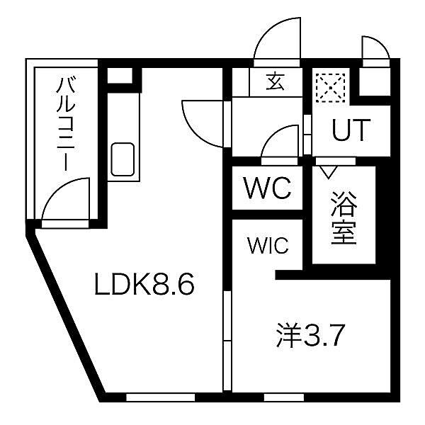 愛知県名古屋市西区栄生３丁目(賃貸アパート1LDK・1階・30.34㎡)の写真 その2