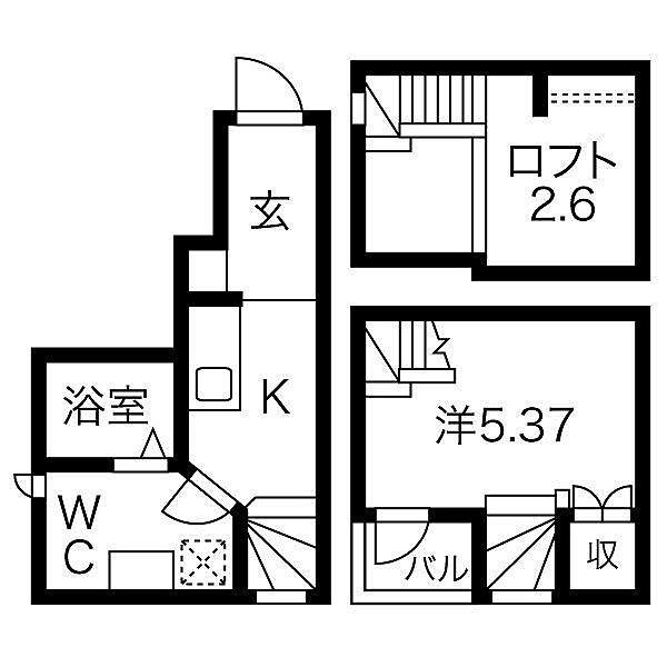 愛知県名古屋市中村区羽衣町(賃貸アパート1K・1階・25.58㎡)の写真 その2