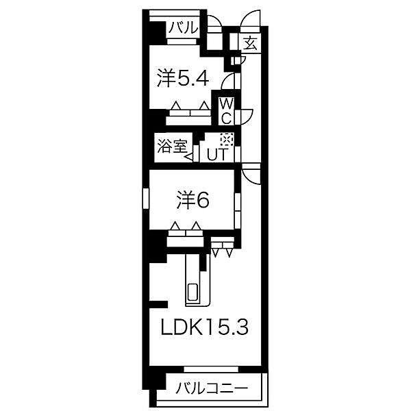 愛知県名古屋市中区平和１丁目(賃貸マンション2LDK・5階・62.89㎡)の写真 その2