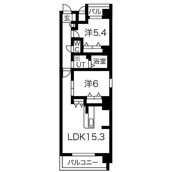 愛知県名古屋市中区平和１丁目(賃貸マンション2LDK・5階・62.89㎡)の写真 その2
