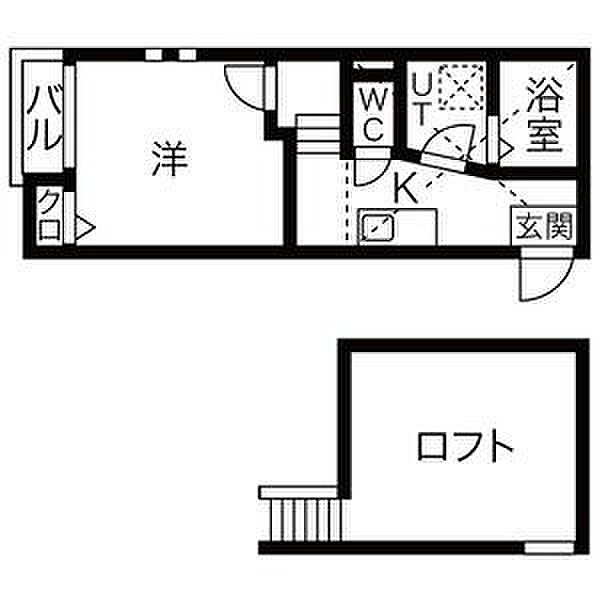 愛知県名古屋市中川区高畑２丁目(賃貸アパート1SK・2階・23.76㎡)の写真 その2