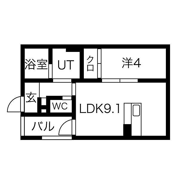愛知県名古屋市西区花の木３丁目(賃貸アパート1LDK・1階・34.41㎡)の写真 その2