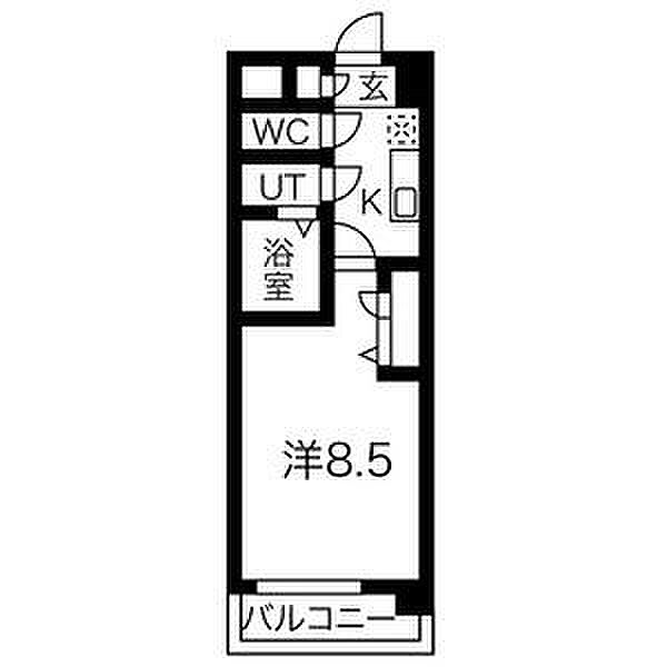 愛知県名古屋市中川区八田町(賃貸マンション1K・3階・27.16㎡)の写真 その2