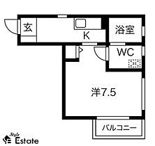 愛知県名古屋市中村区二ツ橋町２丁目（賃貸アパート1K・3階・24.93㎡） その2