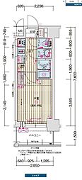 名古屋市営鶴舞線 浅間町駅 徒歩7分の賃貸マンション 9階1Kの間取り