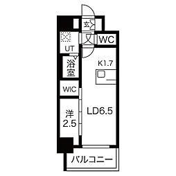 JR東海道本線 尾頭橋駅 徒歩10分の賃貸マンション 3階1LDKの間取り