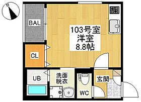 愛知県名古屋市北区長田町２丁目（賃貸アパート1R・1階・24.15㎡） その2