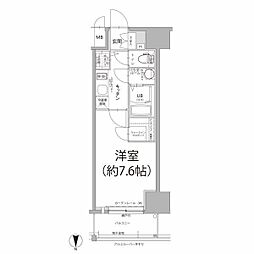 名古屋市営東山線 亀島駅 徒歩7分の賃貸マンション 9階1Kの間取り