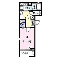 名古屋市営東山線 八田駅 徒歩20分の賃貸アパート 2階1Kの間取り