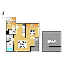 愛知県名古屋市西区枇杷島２丁目（賃貸アパート1LDK・2階・33.49㎡） その2