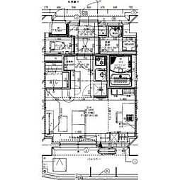 名古屋市営東山線 亀島駅 徒歩3分の賃貸マンション 9階ワンルームの間取り