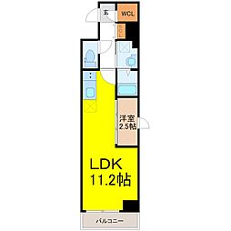 名鉄名古屋本線 栄生駅 徒歩4分の賃貸マンション 3階1LDKの間取り