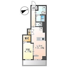 名古屋市営名城線 矢場町駅 徒歩7分の賃貸マンション 5階1LDKの間取り