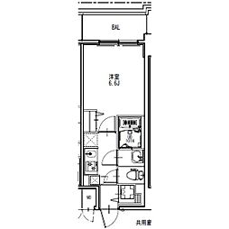 JR中央本線 金山駅 徒歩7分の賃貸マンション 8階1Kの間取り