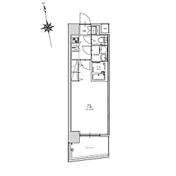 JR中央本線 金山駅 徒歩11分の賃貸マンション 2階1Kの間取り