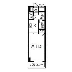 名古屋市営東山線 名古屋駅 徒歩9分の賃貸マンション 10階1Kの間取り