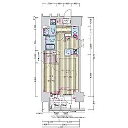 名古屋市営桜通線 丸の内駅 徒歩8分の賃貸マンション 6階1LDKの間取り