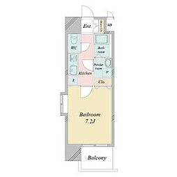 名古屋市営鶴舞線 大須観音駅 徒歩4分の賃貸マンション 9階1Kの間取り